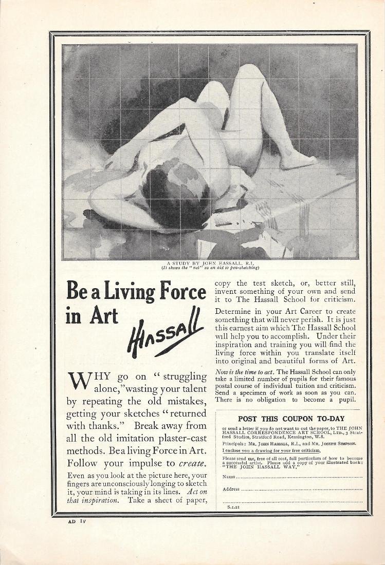 Be a Living Force in Art. Hassall. Advertising 1921 | Immagine principale