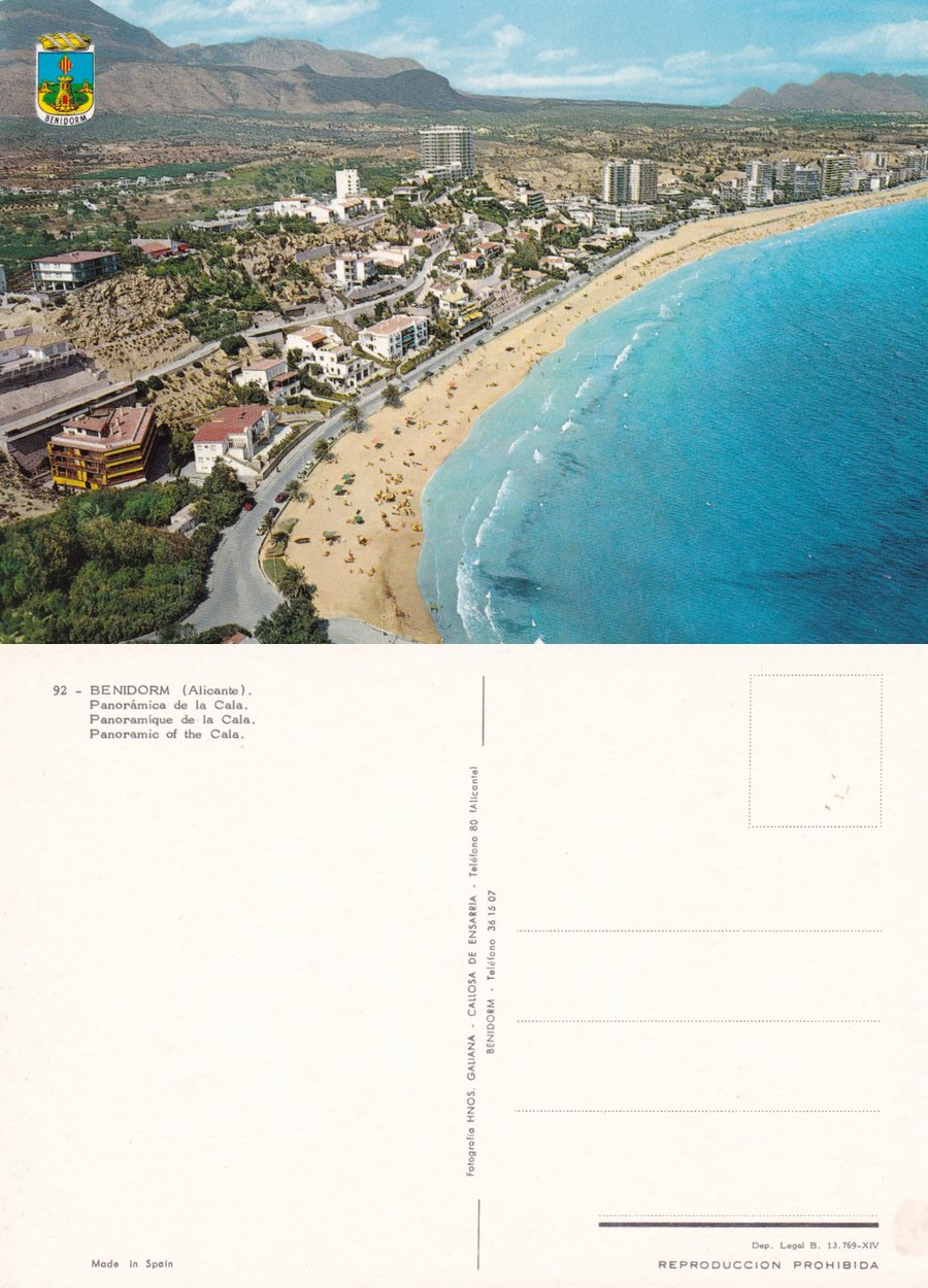 Benidorm. Panoramica de la Cala. Non viaggiata | Immagine principale