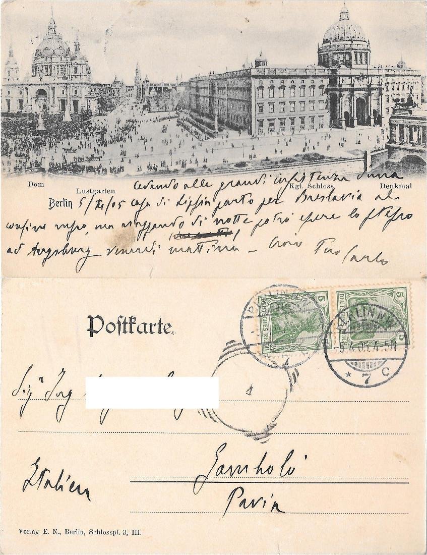 Berlin. Viaggiata 1905 | Immagine principale