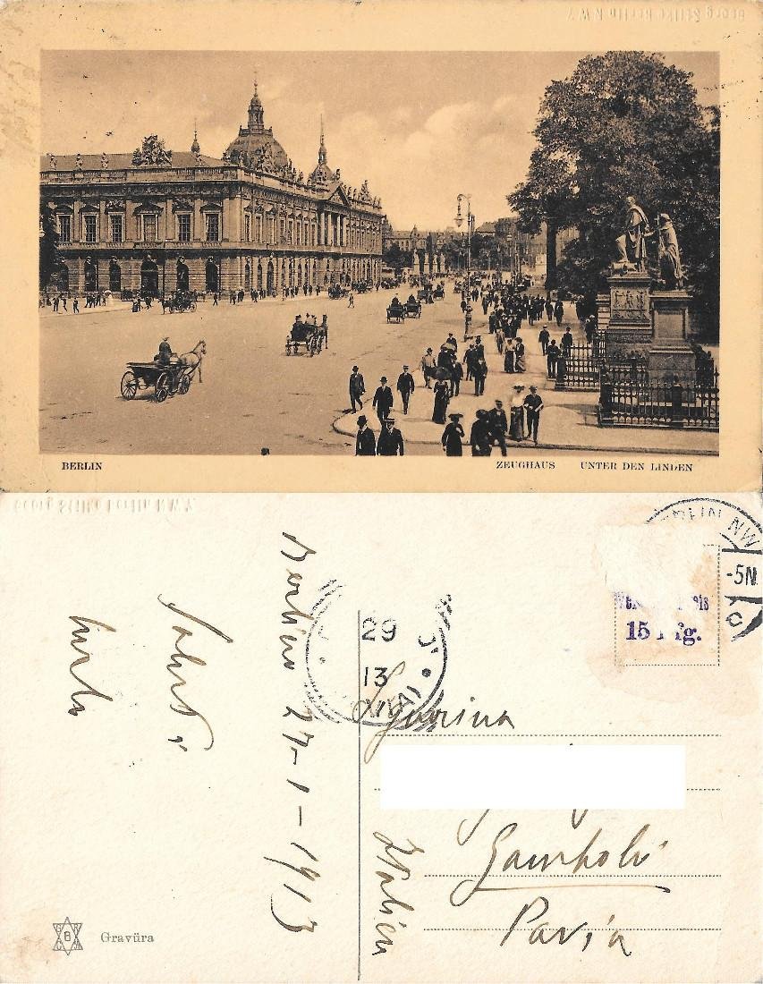 Berlin Zeughaus Unter den Linden. Viaggiata 1913 | Immagine principale