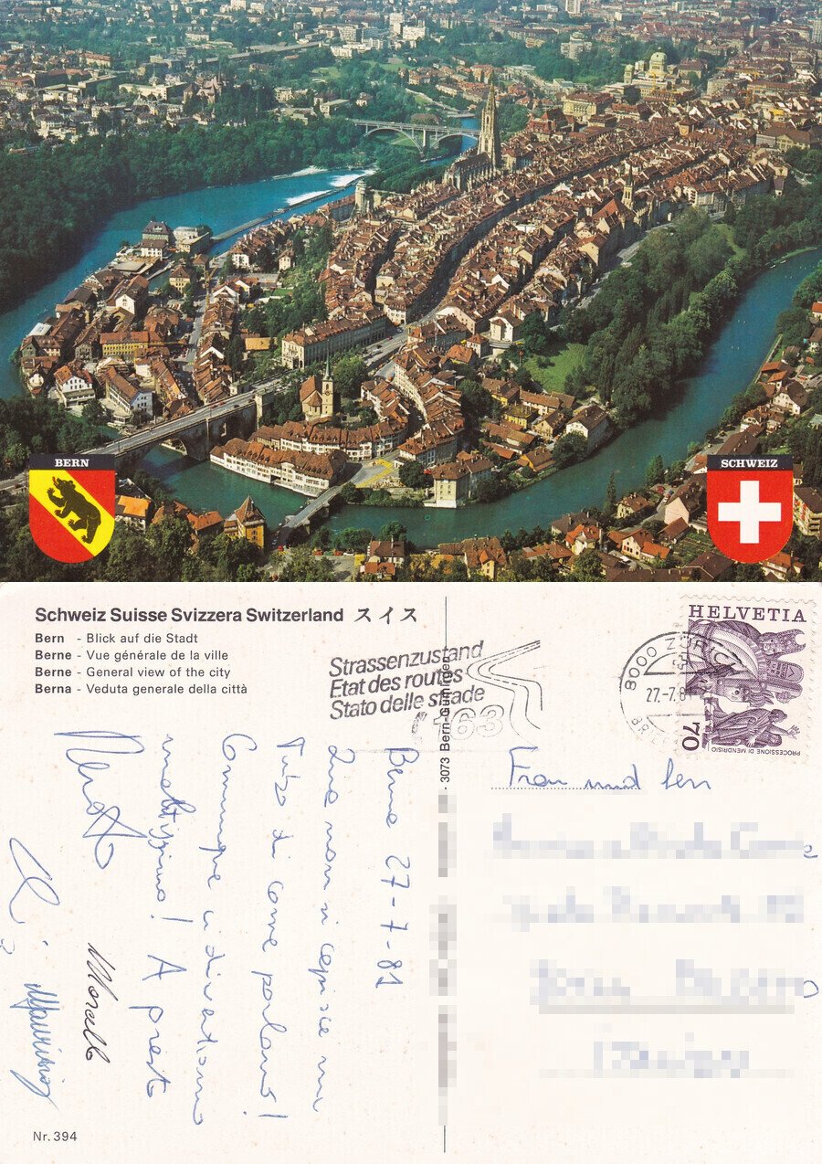 Berna. Veduta generale - Viaggiata 1981 | Immagine principale