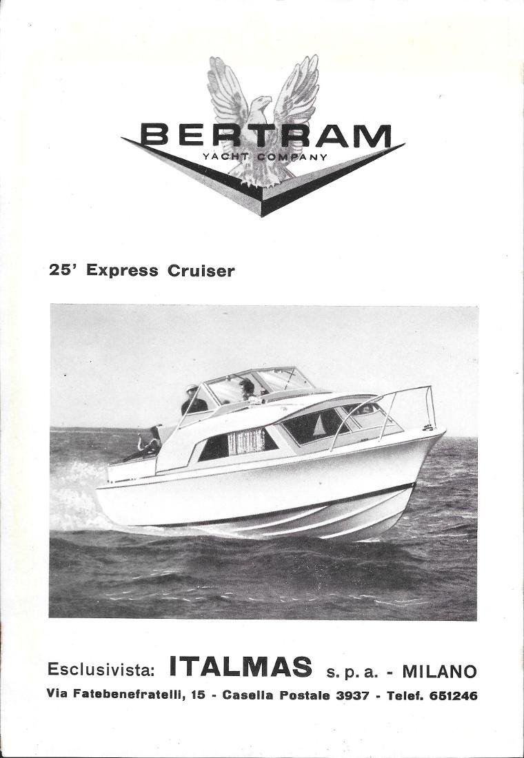 Bertram 25' Express Cruiser. Advertising 1963 | Immagine principale