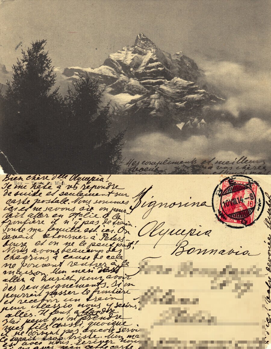 Bex (CH). Dent du Midi. Viaggiata 1914 | Immagine principale
