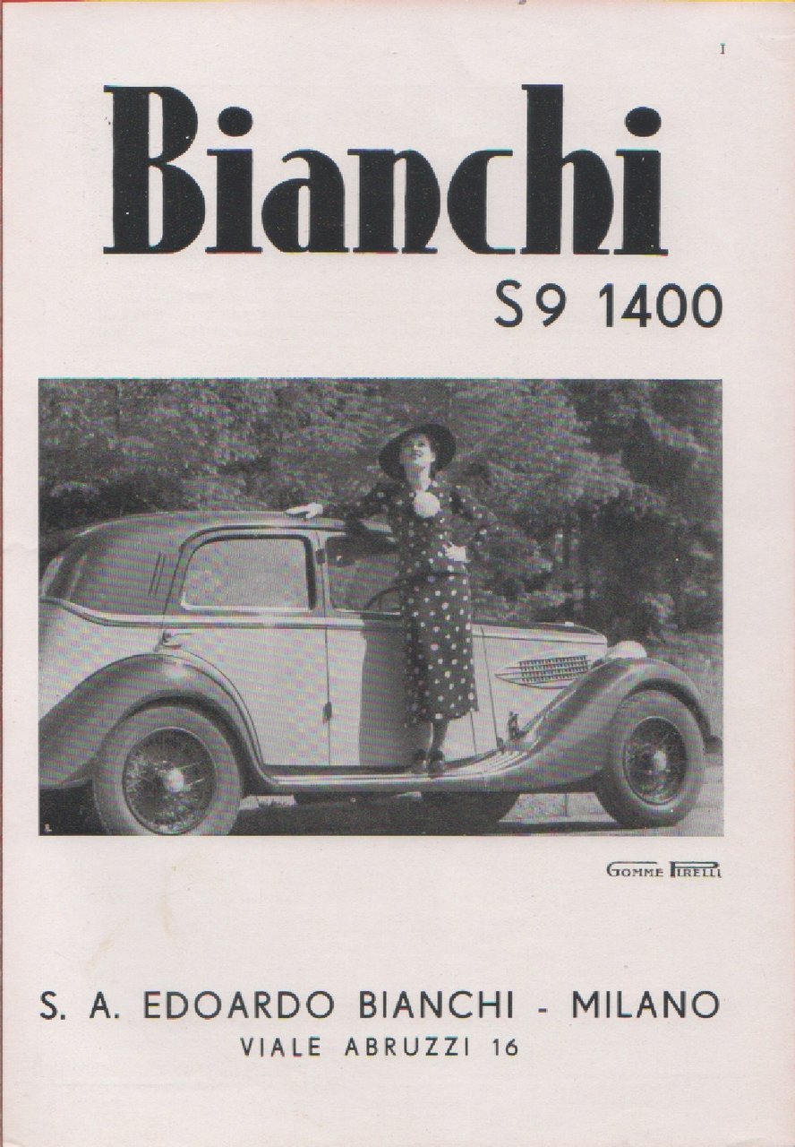 Bianchi S9 1400. Advertising 1937 | Immagine principale