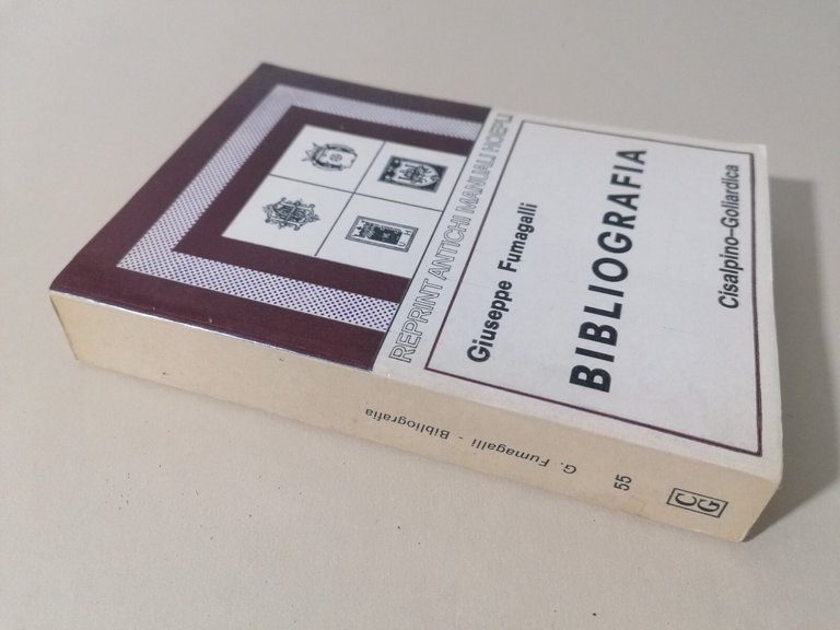 Bibliografia - Fumagalli, Libro Cisalpino Goliardica Anastatica Hoepli 1977