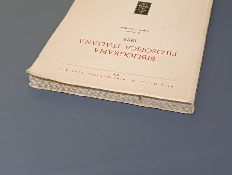 Bibliografia Filosofica Italiana 1983 - Libro Carlo Scalabrin Olschki Filosofia