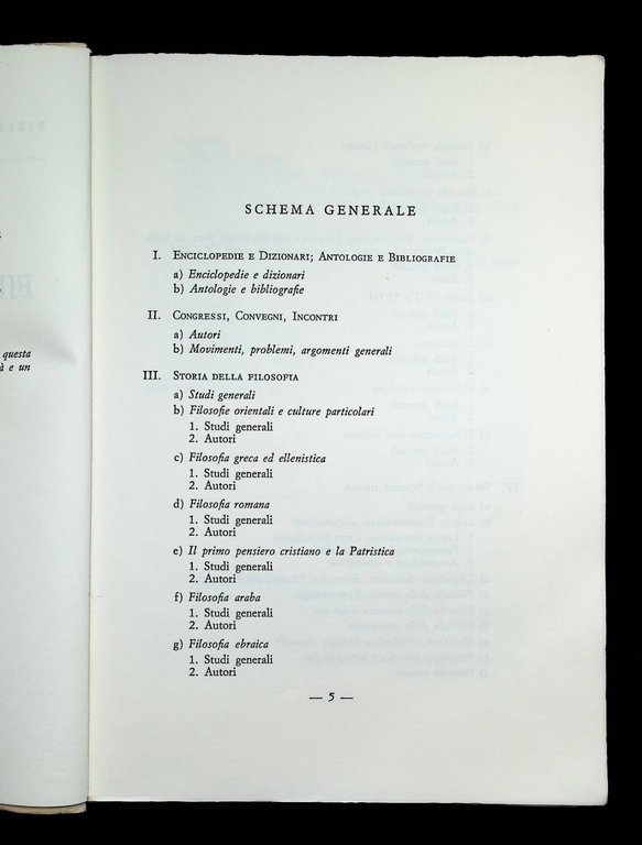 Bibliografia Filosofica Italiana 1983 - Libro Carlo Scalabrin Olschki Filosofia