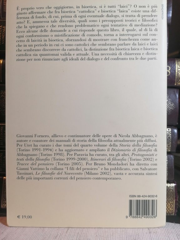 Bioetica Cattolica E Bioetica Laica Giovanni Fornero 2005 Sacralità Della …