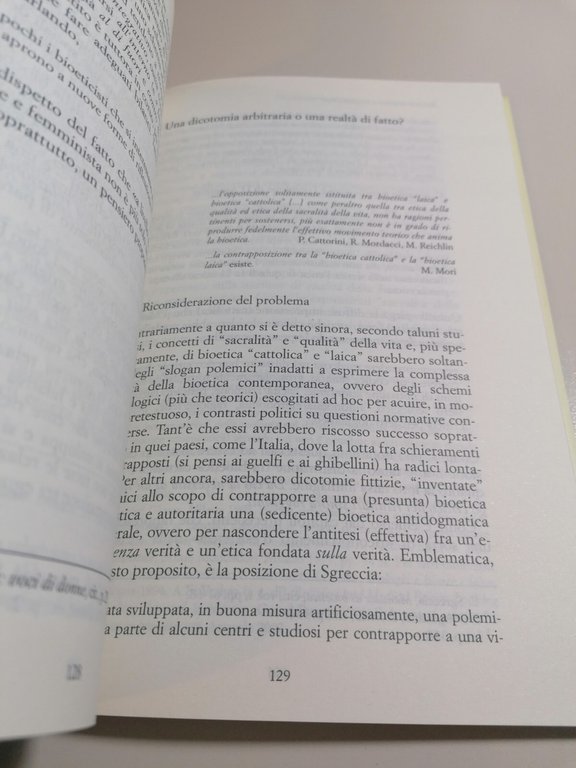 Bioetica Cattolica E Bioetica Laica Giovanni Fornero 2005 Sacralità Della …