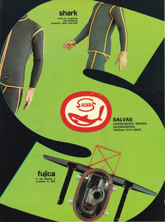 Bombole Scubapro/Salvas. Advertising 1974 | Immagine Gallery 2