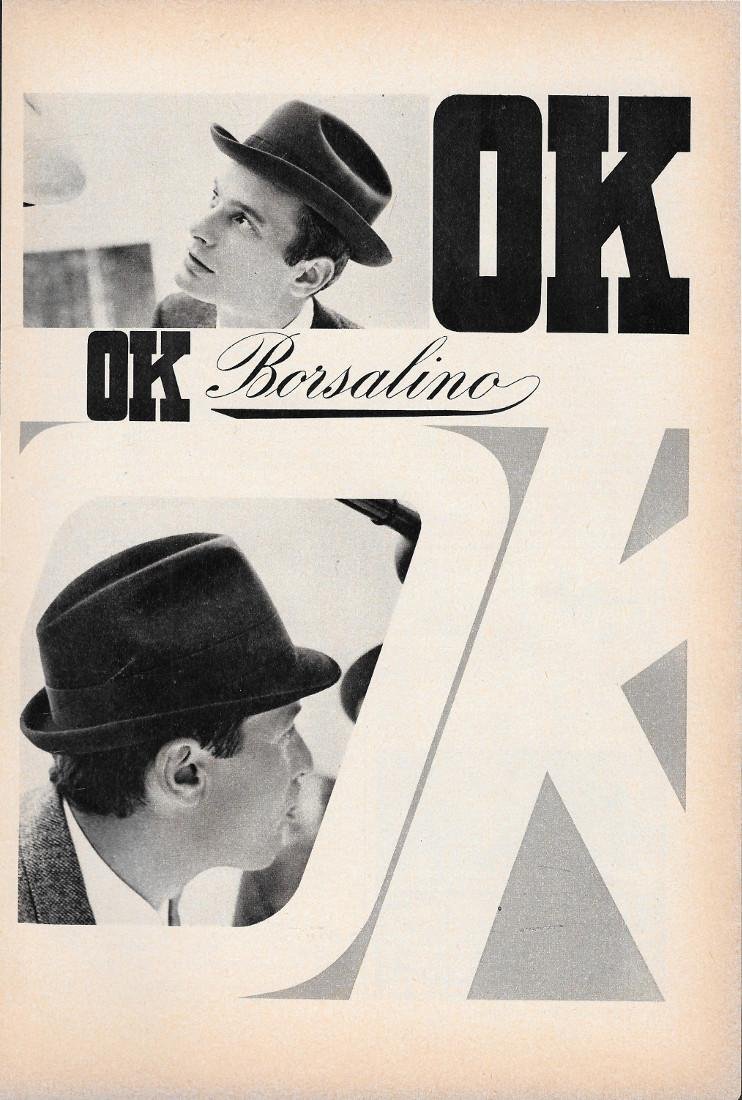 Borsalino OK. Advertising 1964 | Immagine principale