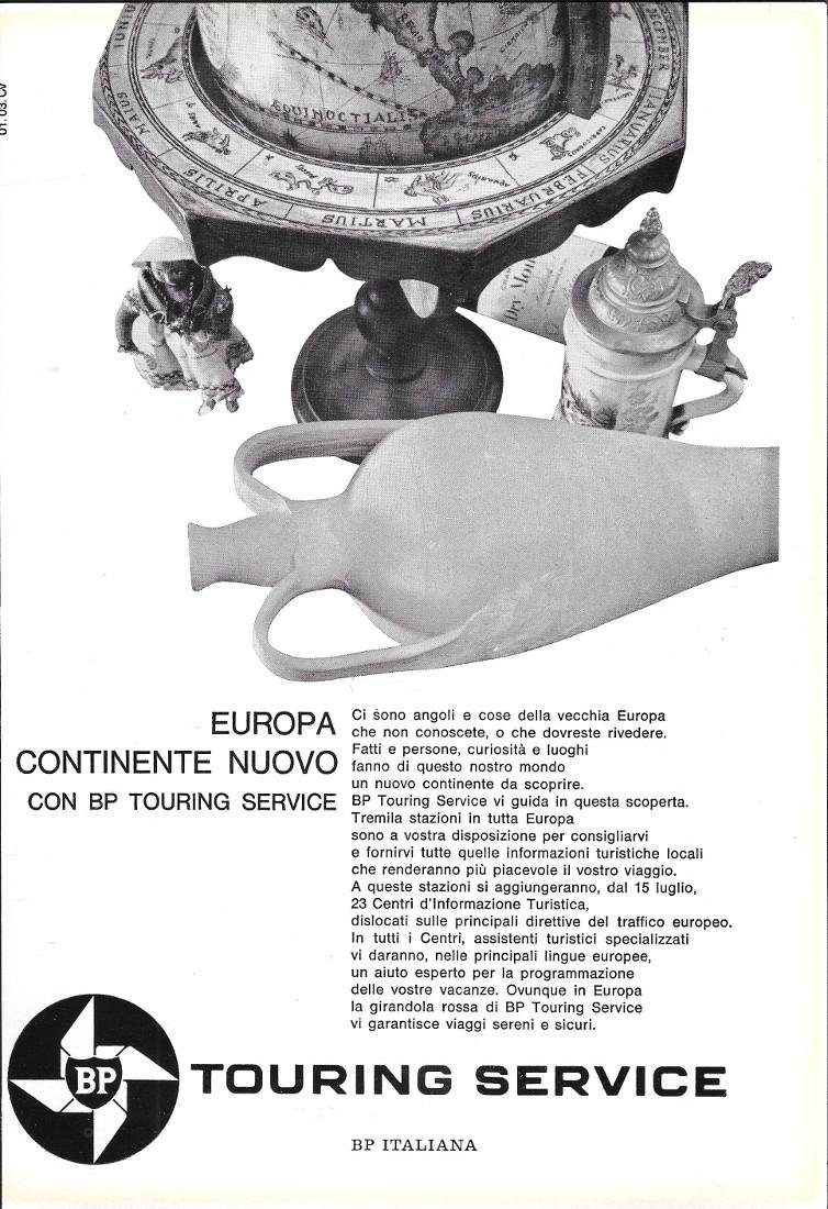 BP Touring Service. Europa continente nuovo. Advertising 1962 | Immagine principale