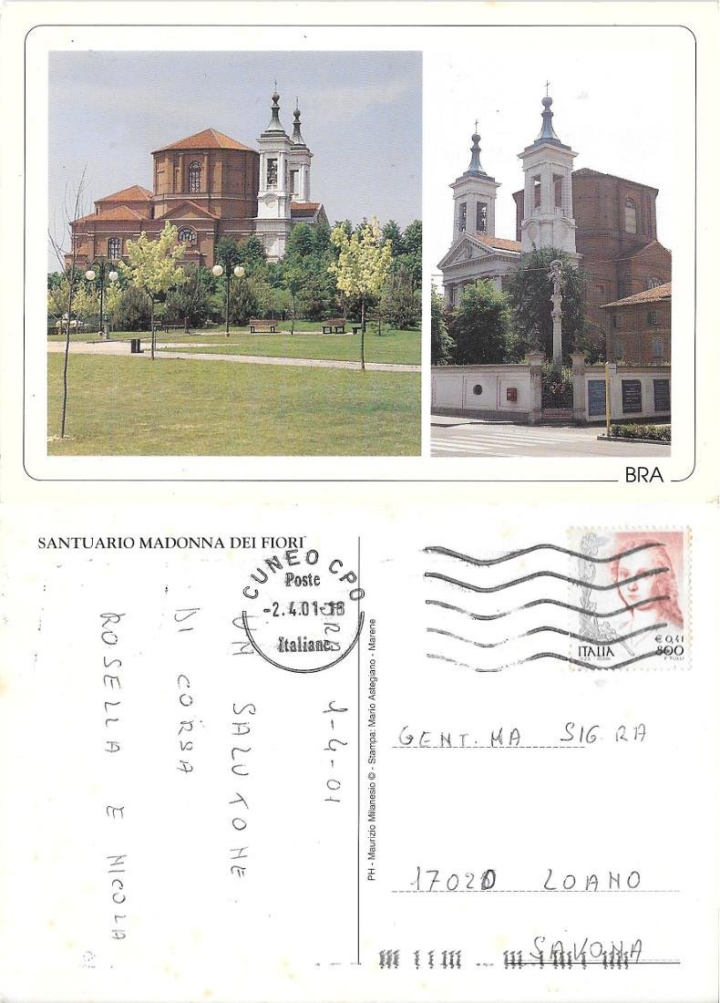 Bra. Santuario Madonna dei Fiori. Viaggiata 2001 | Immagine principale
