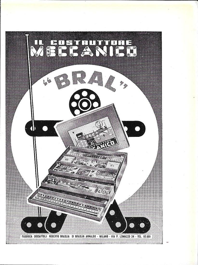 Bral. Il Costruttore Meccanico. Advertising 1958 | Immagine principale