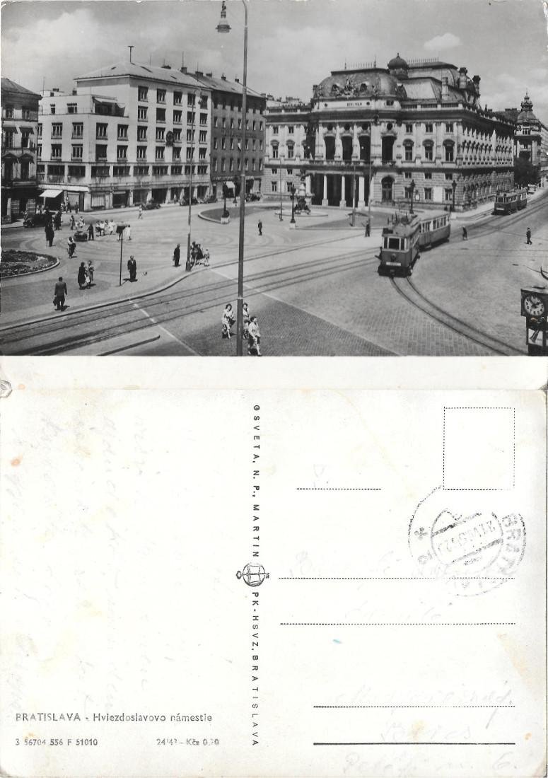 Bratislava. Hviezdoslavovo namestie. Viaggiata 1956 | Immagine principale