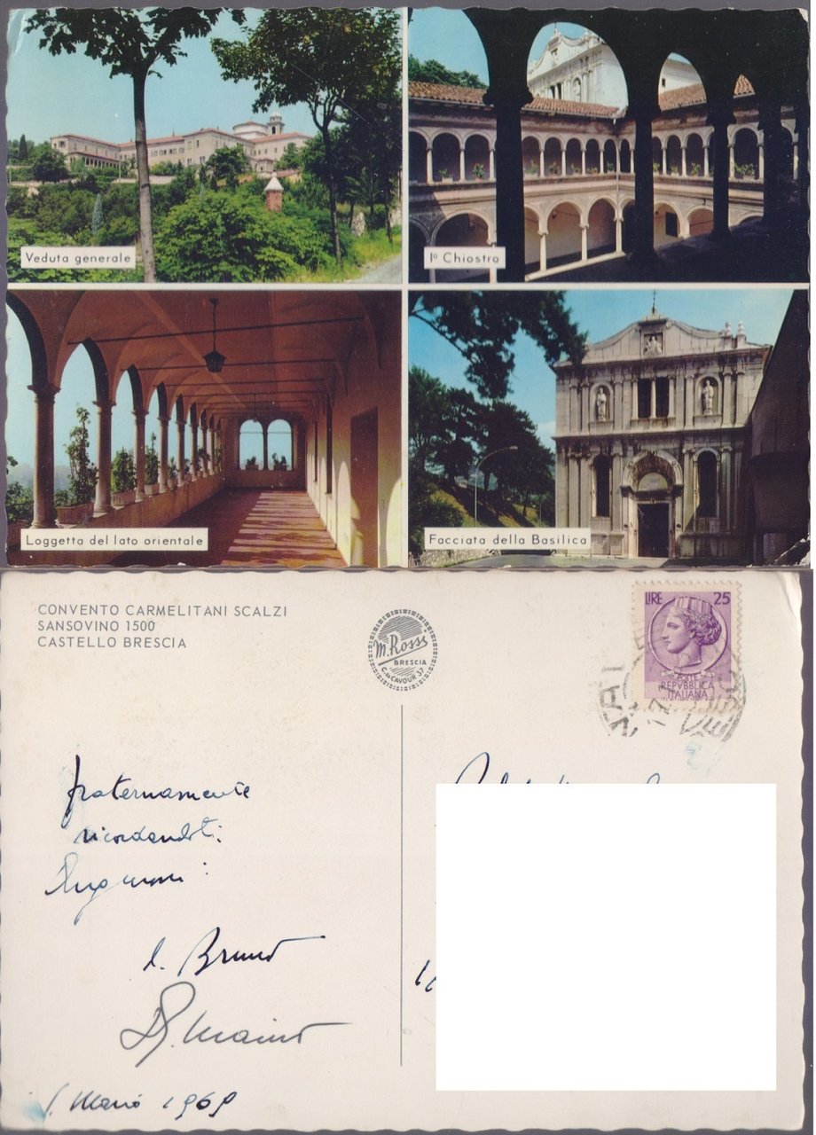 Brescia. Convento Carmelitani Scalzi. Viaggiata 1969 | Immagine principale