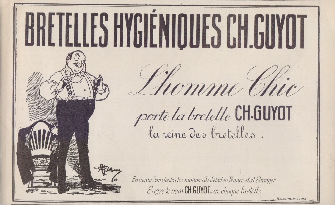 Bretelles Hygieniques Ch. Guyot. Advertising 1925 | Immagine principale