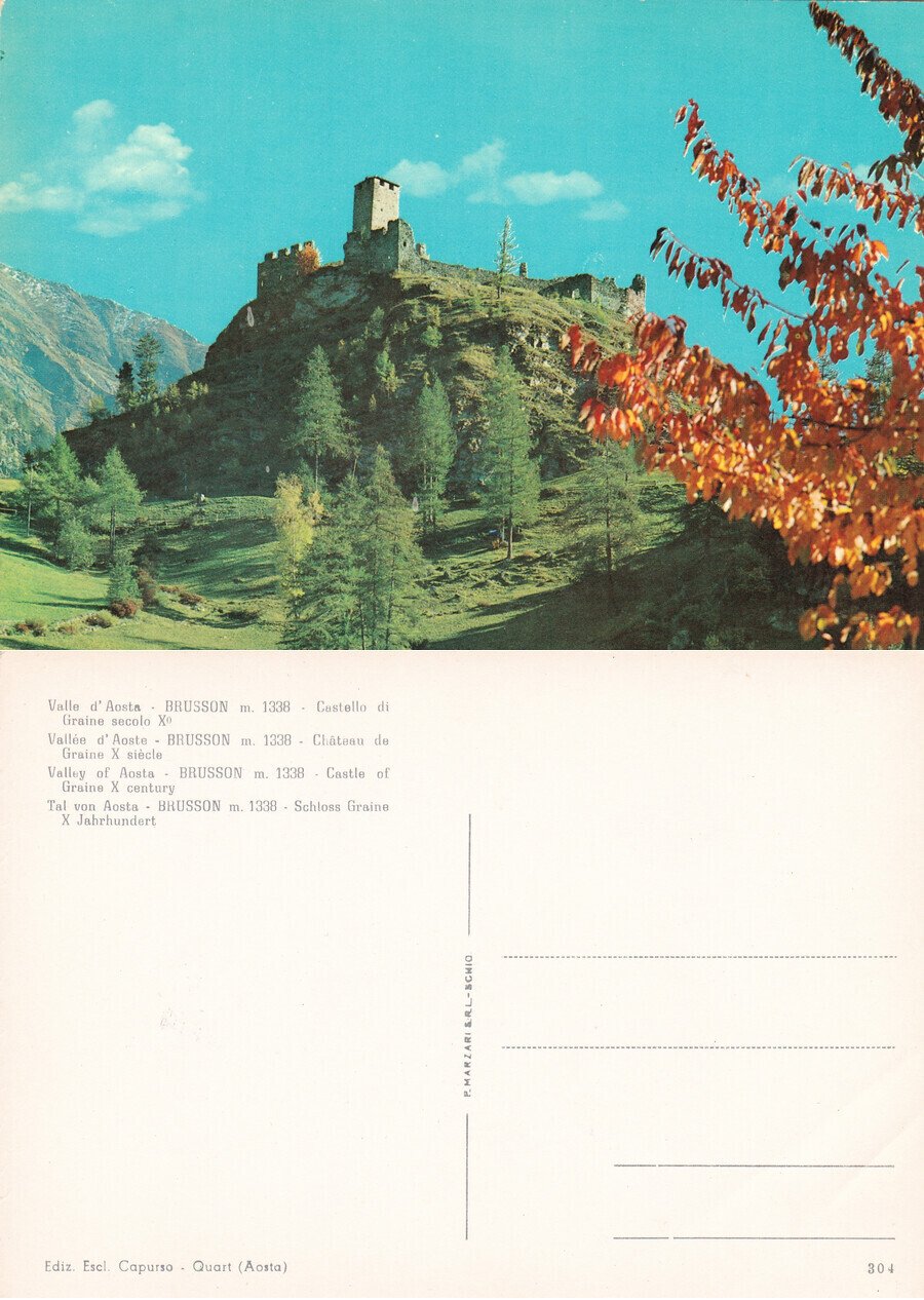 Brusson (AO). Castello. Non viaggiata | Immagine principale