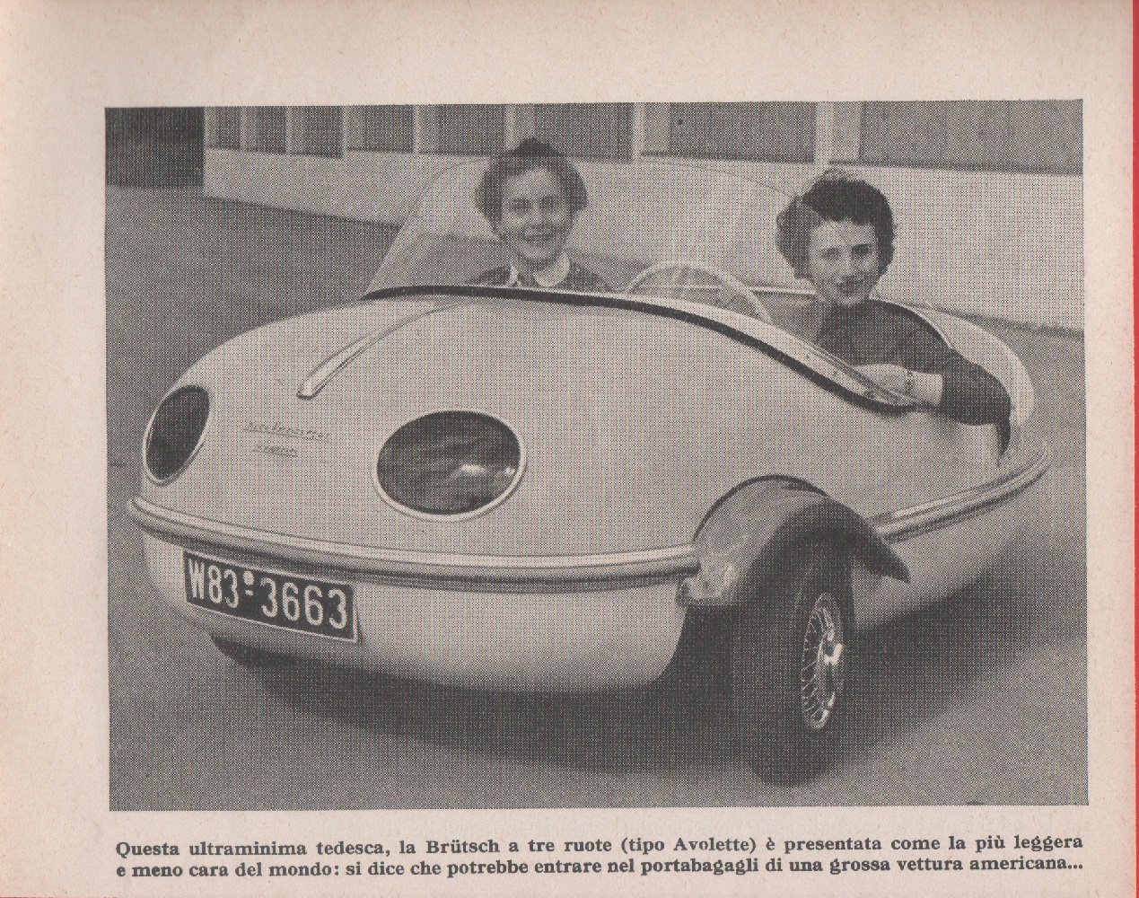 Brutsch a tre ruote. Immagine 1957 | Immagine principale