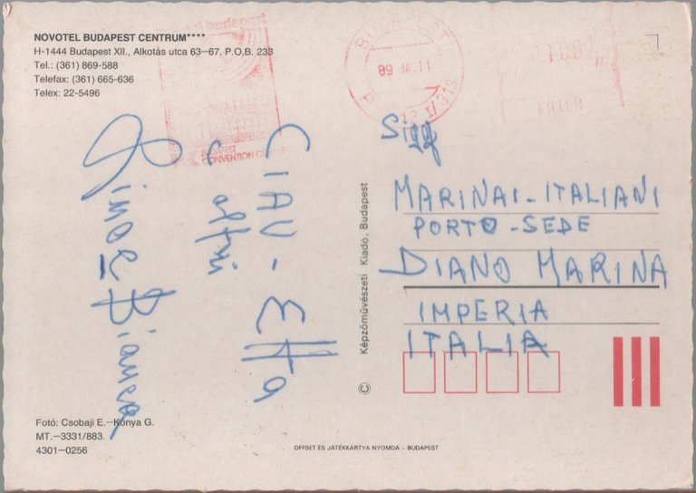 Budapest. Novotel Centrum . Viaggiata 1989 | Immagine Gallery 2