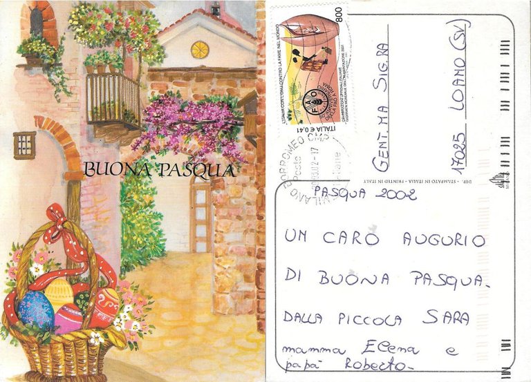 Buona Pasqua. Viaggiata 2002