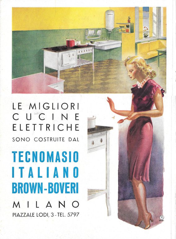 C.C.C. Il filato da ricamo/Cucine Tecnomasio Brow-Boveri - Advertising 1939 | Immagine Gallery 2