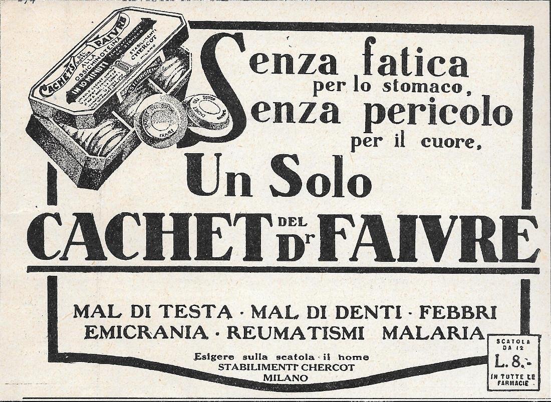 Cachet del Dr. Faivre. Advertising 1929 | Immagine principale