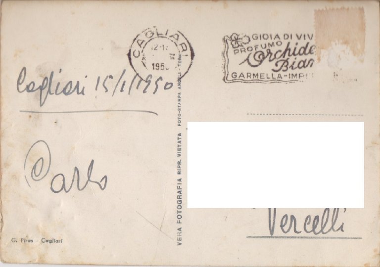 Cagliari. Saluti. Vedutine. Viaggiata 1950 | Immagine Gallery 2