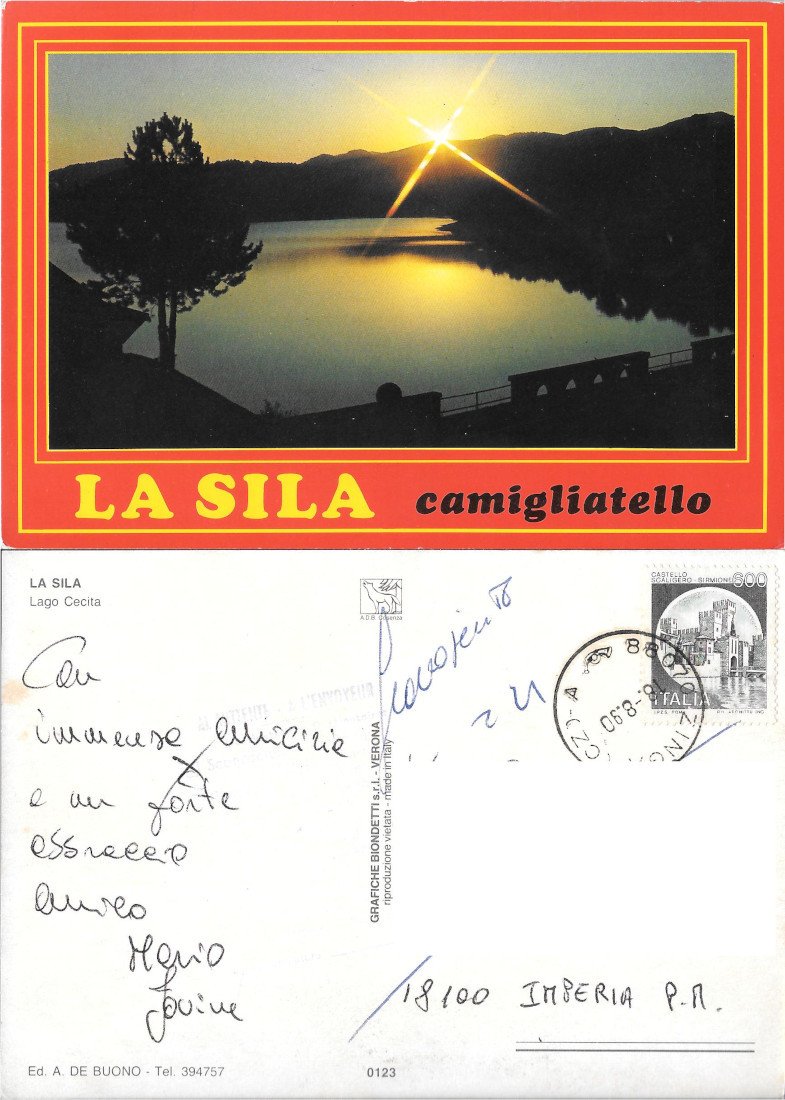 Camigliatello (La Sila). Lago Cecita - Viaggiata 1990 | Immagine principale