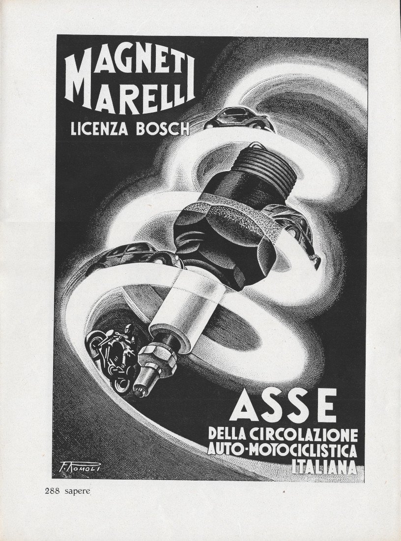 Candele Magneti Marelli, Licenza Bosch - Advertising 1938 | Immagine principale
