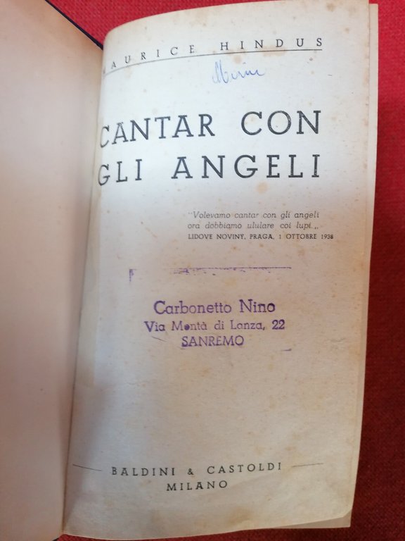 CANTAR CON GLI ANGELI