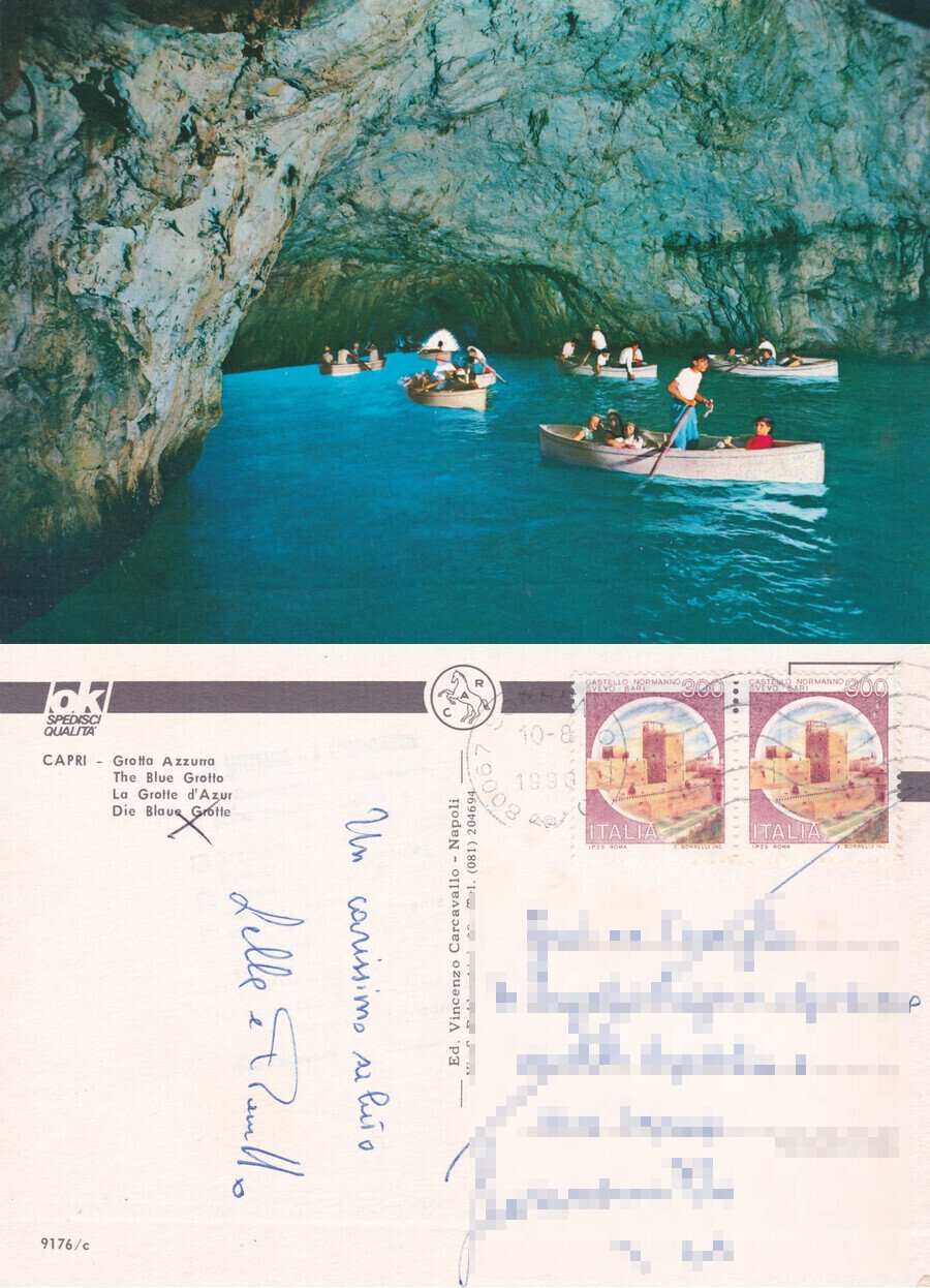 Capri. Grotta Azzurra - Viaggiata 1986 | Immagine principale
