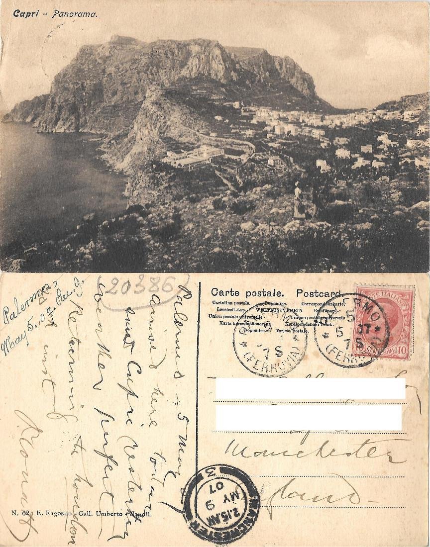 Capri. Panorama. Viaggiata 1907 | Immagine principale