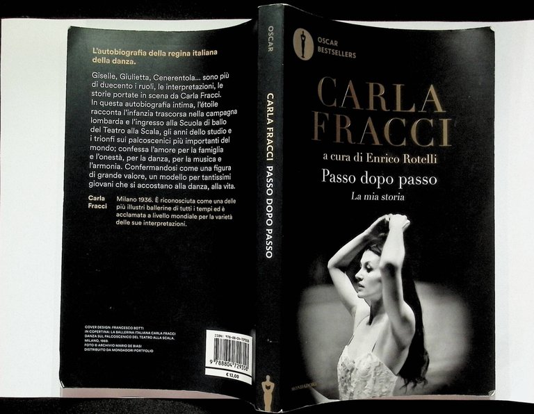 Carla Fracci Passo dopo Passo Libro 2020 Biografia Mondadori 9788804729358