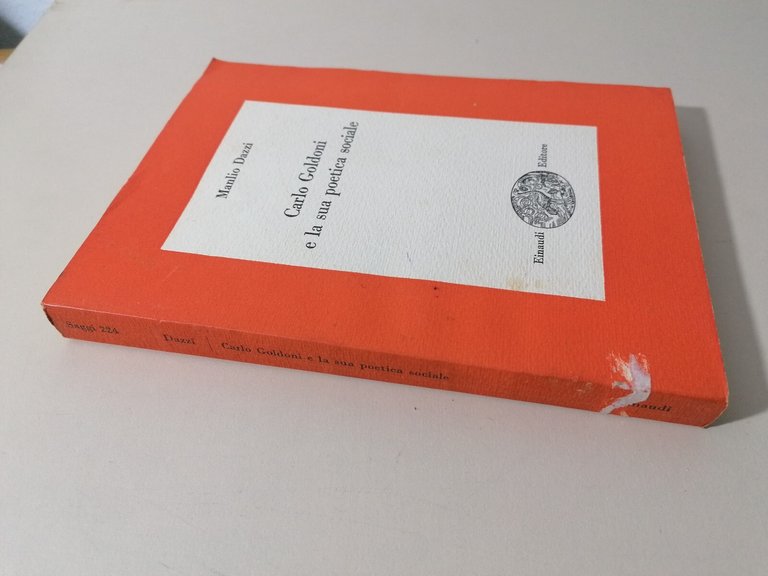 Carlo Goldoni E La Sua Poetica Sociale Libro Manlio Dazzi …