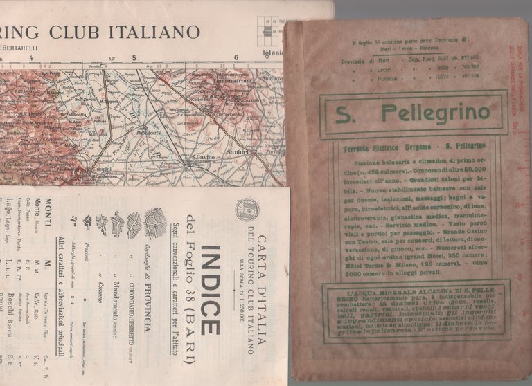 Carta d'Italia del Touring Club Italiano - Foglio 38 Bari | Immagine Gallery 2