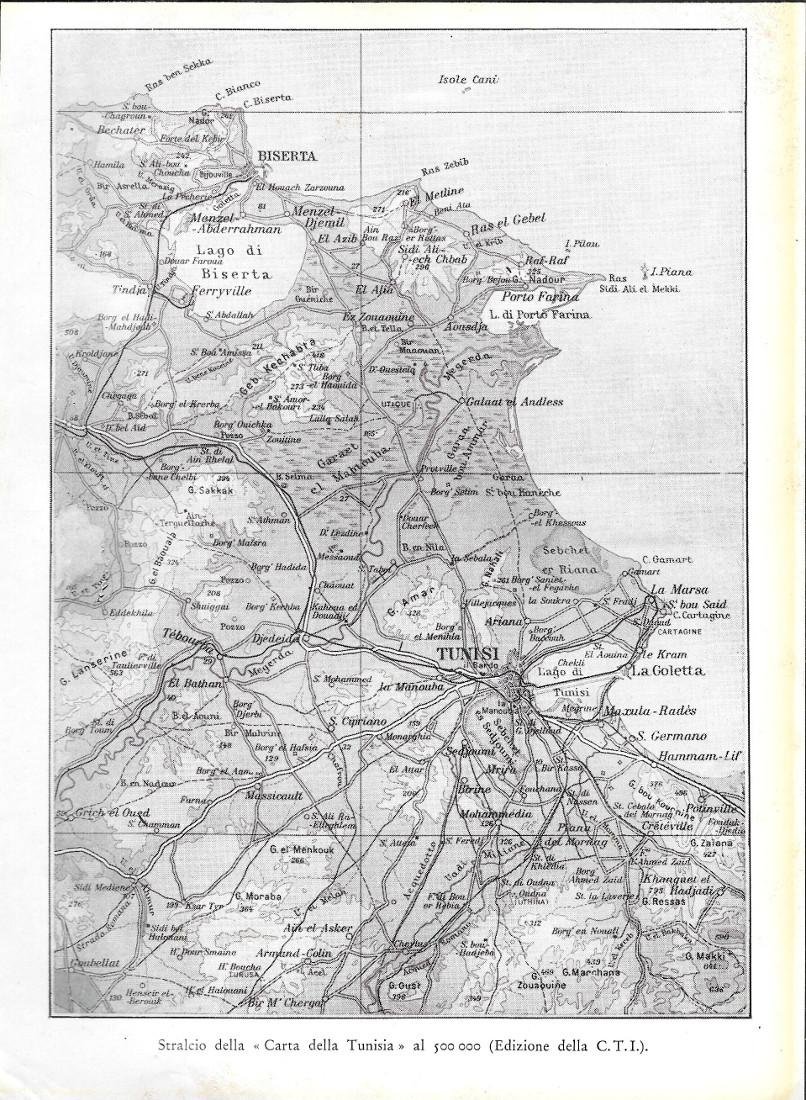 Carta della Tunisia. Stampa 1934 | Immagine principale