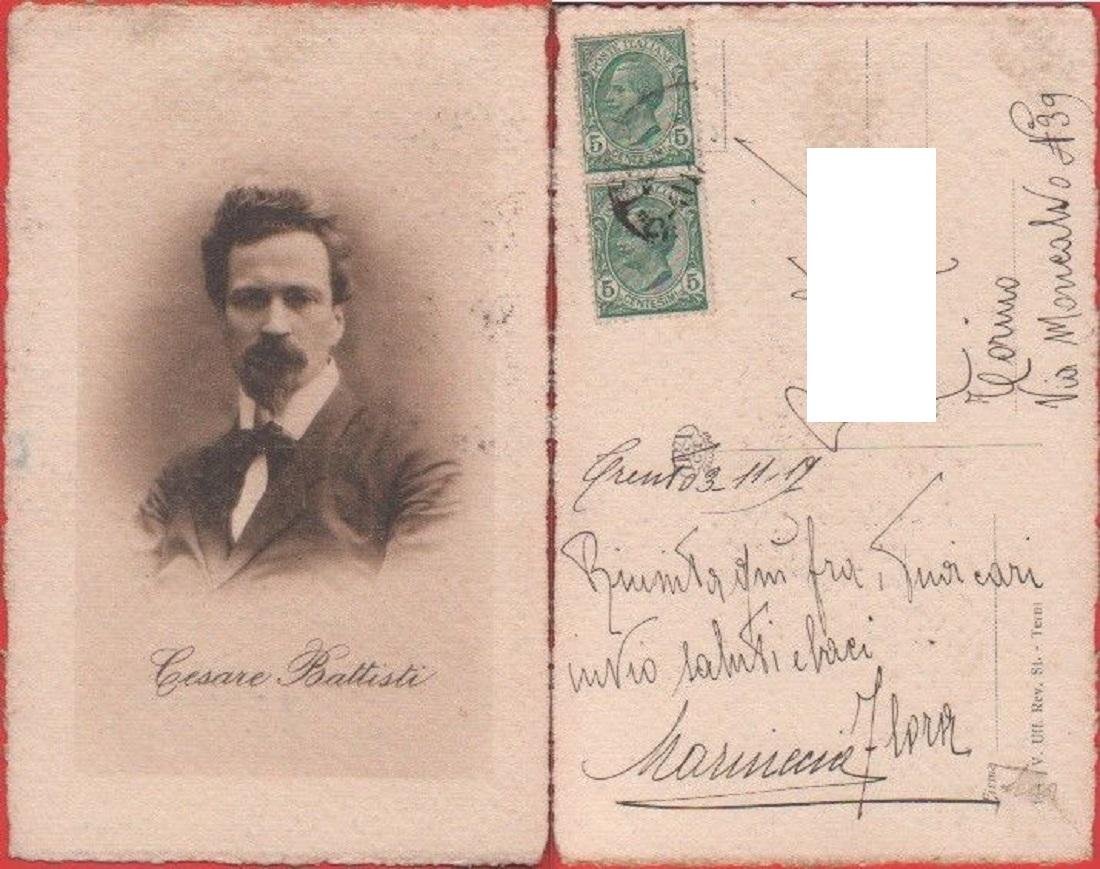 Cartolina - Cesare Battisti. Viaggiata 1919 | Immagine principale