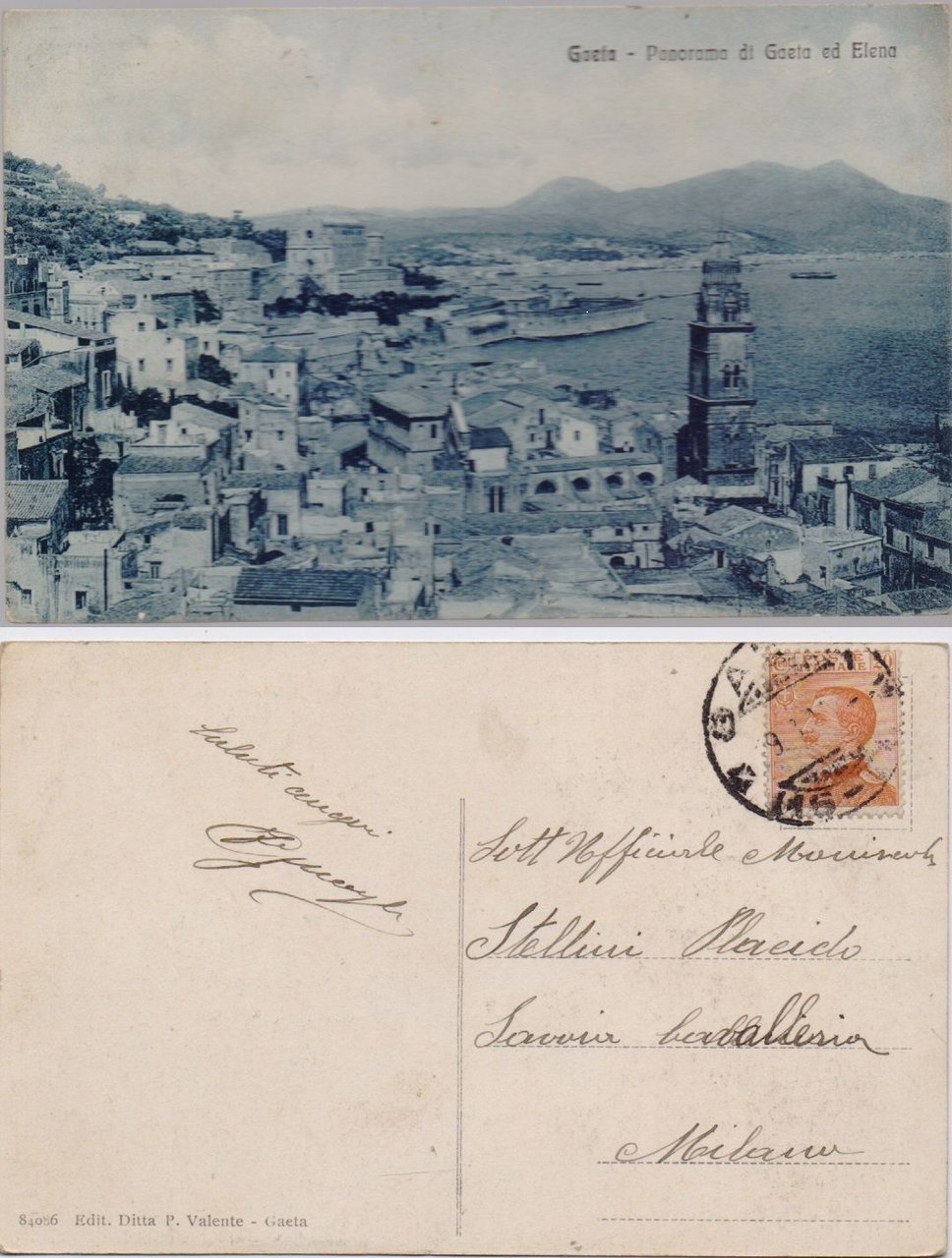Cartolina - Gaeta. Panorama di Gaeta ed Elena. Viaggiata anni … | Immagine principale