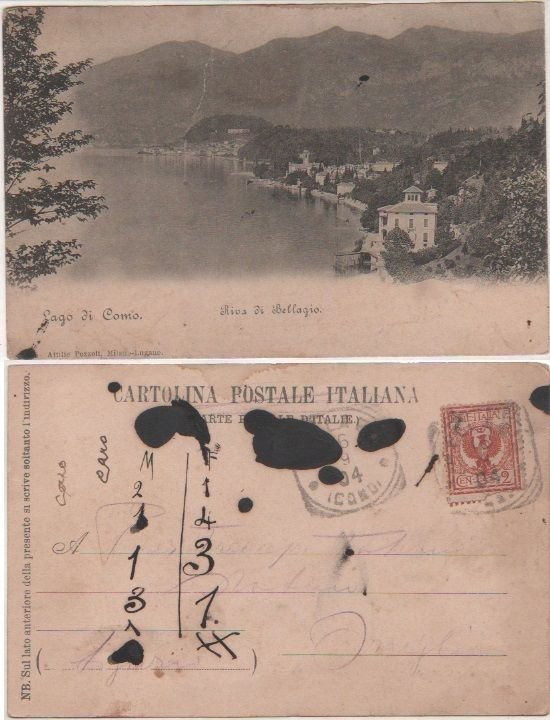 Cartolina - Lago di Como. Riva di Bellagio - Viaggiata … | Immagine principale