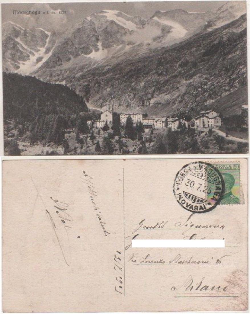 Cartolina - Macugnaga - Viaggiata 1925 | Immagine principale