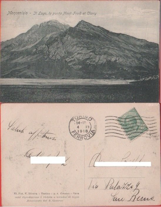Cartolina - Moncenisio. Il lago, la punta Mont Froid et … | Immagine principale