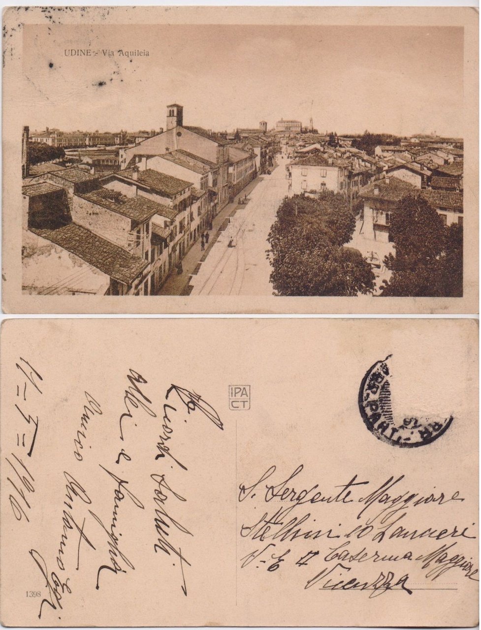 Cartolina - Udine. Via Aquileia Viaggiata | Immagine principale