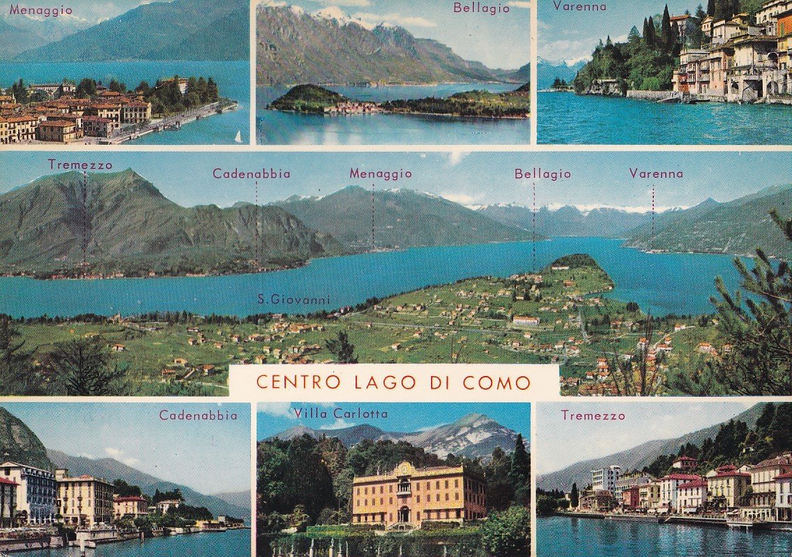 Cartolina Centro Lago di Como Cadenabbia Menaggio Bellagio Viaggiata | Immagine principale