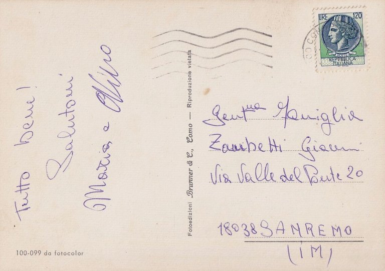Cartolina Centro Lago di Como Cadenabbia Menaggio Bellagio Viaggiata | Immagine Gallery 2