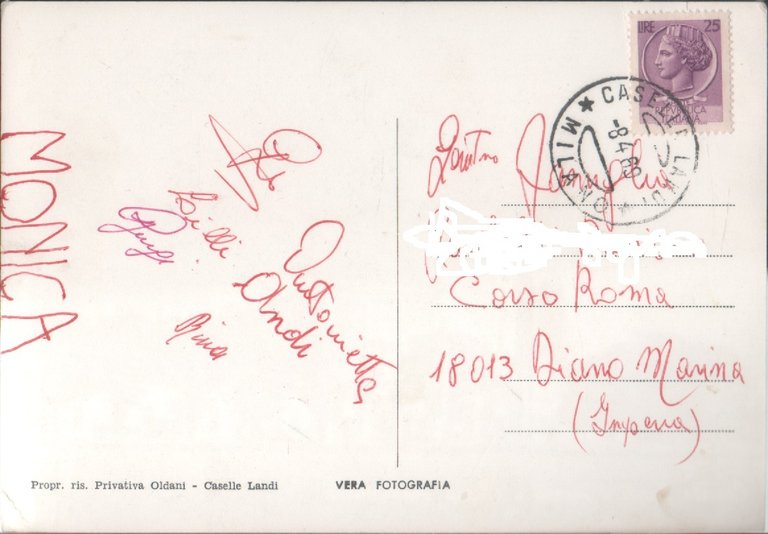 Caselle Landi (LO). Piazza e Chiesa Parrocchiale. Viaggiata 1969 | Immagine Gallery 2