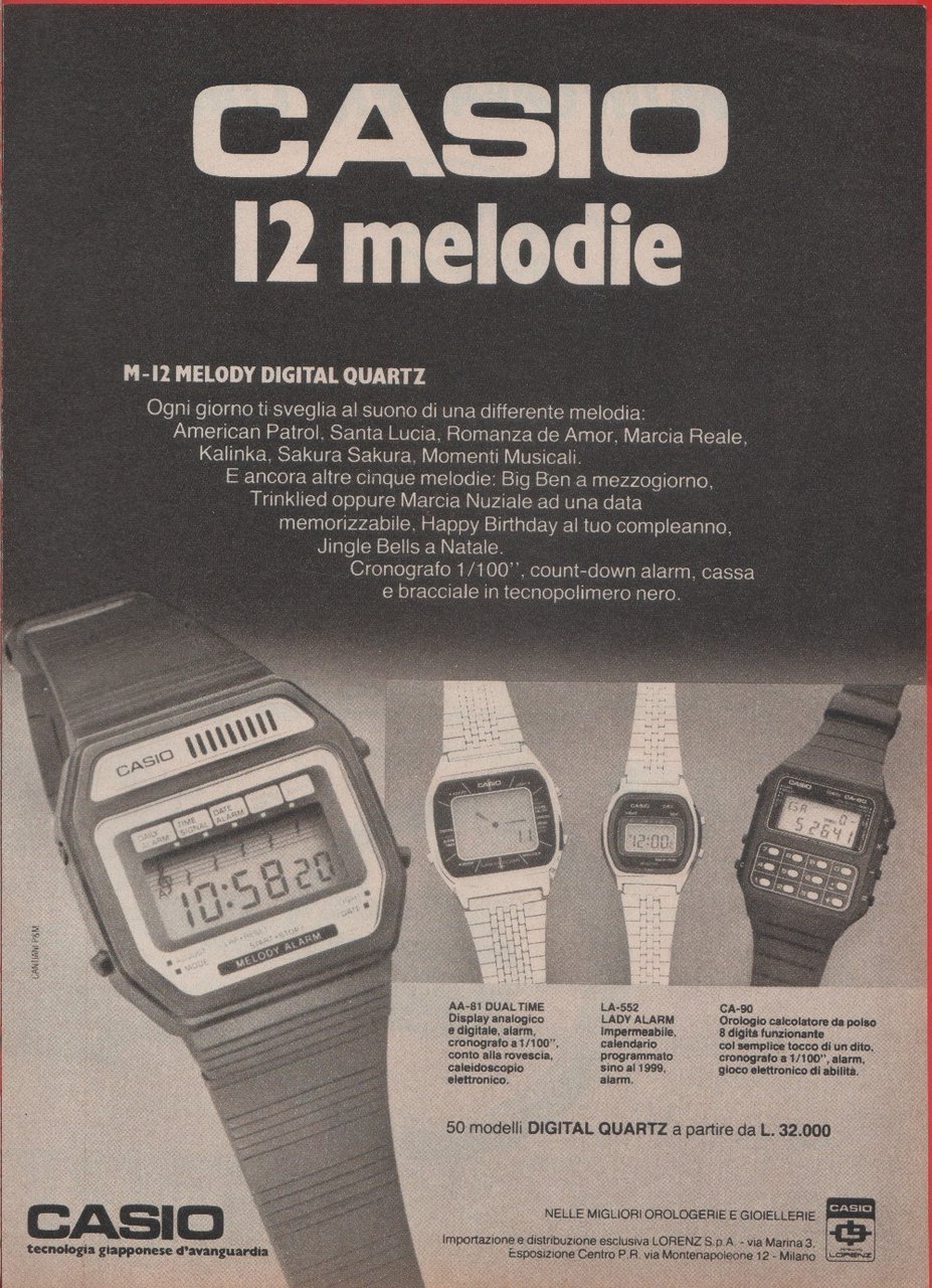 Casio. M-12 Melodie Digital Quartz. Advertising 1981 | Immagine principale
