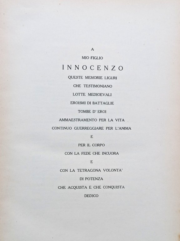 Castelli Liguri Libro Brunetti Genova 1932 Autografato Storia Castelli Liguria