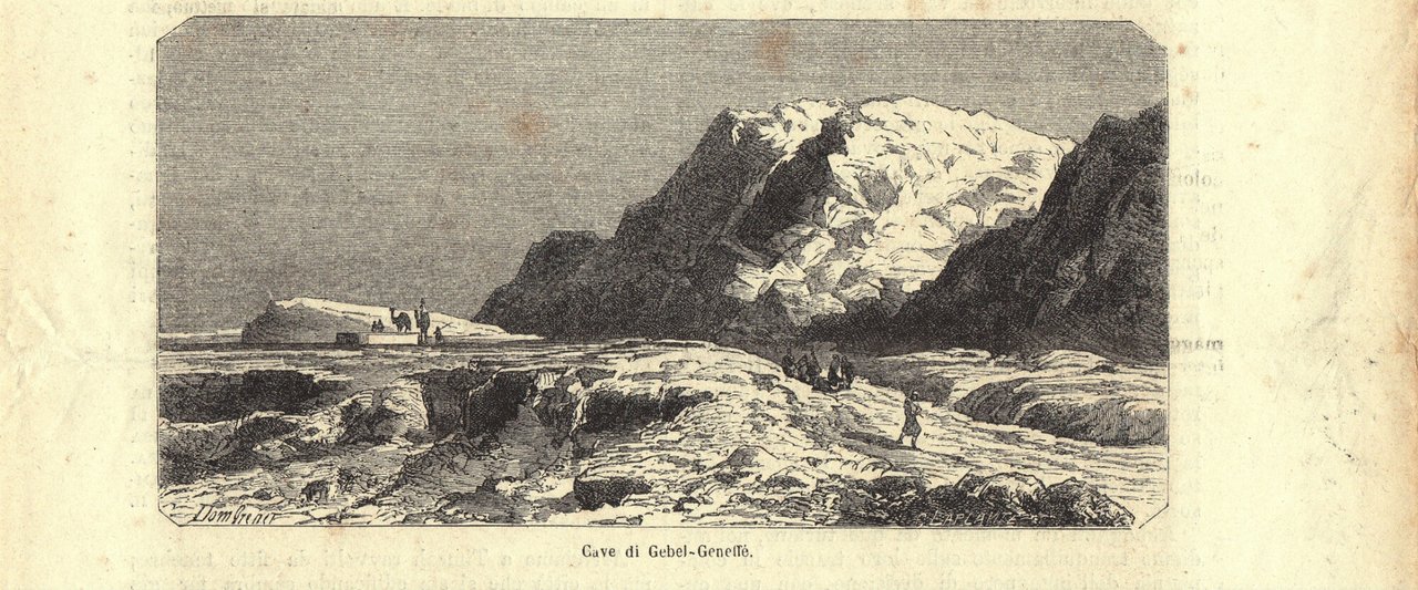 Cave di Gebel-Geneffè (Suez). Stampa 1863. | Immagine principale