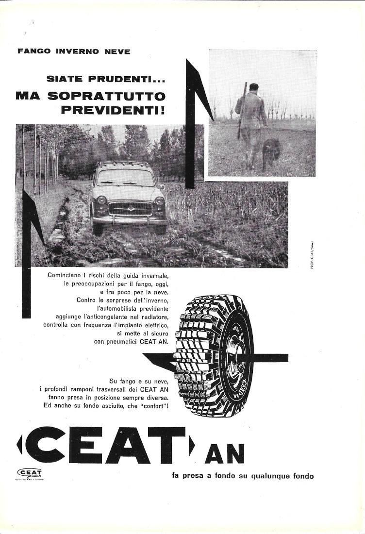 Ceat AN fa presa su qualsiasi fondo. Advertising 1960 | Immagine principale